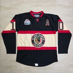 Reebok CCM Patrick‎ Sharp Chicago Blackhawks 2009 Winter Classic Jersey Size 50